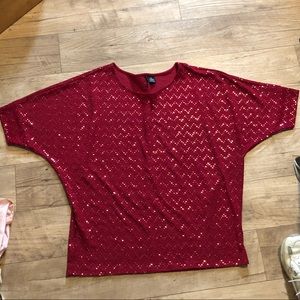 ‼️ New Direction Red Sequin Blouse